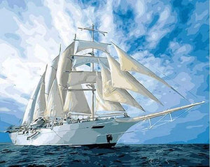 Dipingere con i numeri - Barca A Vela Bianca