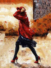 Carica l&#39;immagine nel visualizzatore di Gallery, Dipingere con i numeri - Donna Che Tiene Il Suo Cappello