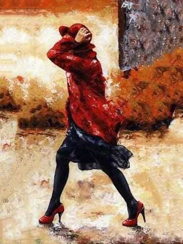 Dipingere con i numeri - Donna Che Tiene Il Suo Cappello