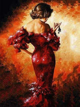 Carica l&#39;immagine nel visualizzatore di Gallery, Dipingere con i numeri - Sensuale Donna In Rosso