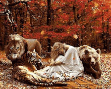Carica l&#39;immagine nel visualizzatore di Gallery, Dipingere con i numeri - Donne E Animali Feroci
