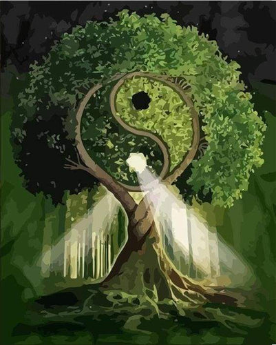 Dipingere con i numeri - Albero Ying Yang