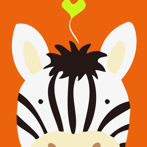 Dipingere con i numeri Bambini - Zebra E Foglia