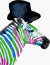 Carica l&#39;immagine nel visualizzatore di Gallery, Dipingere con i numeri - Zebra Con