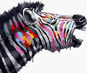 Dipingere con i numeri - Zebra Con Colori
